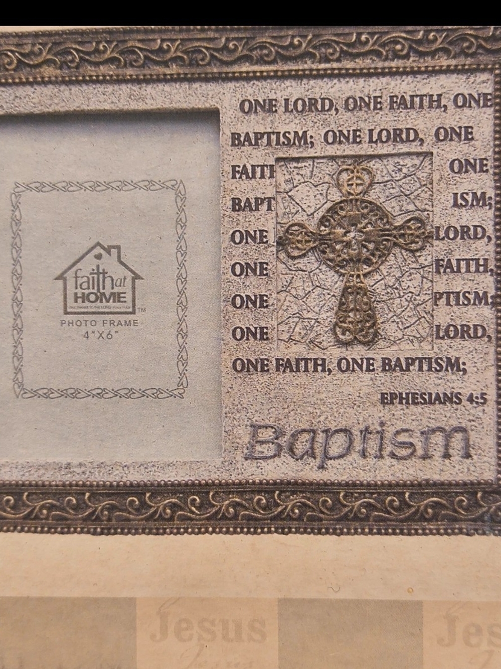 Bronze Baptism Picture Frame